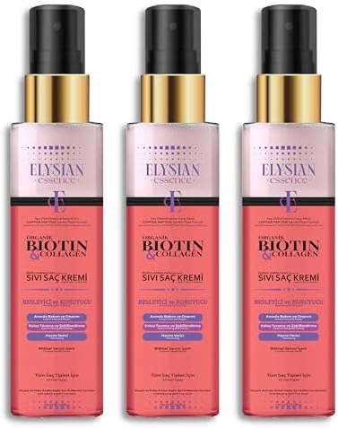 &  Sıvı Saç Kremi 3'lü Set – Dökülme Karşıtı, Durulanmayan Sprey, Hızlı Uzatma Etkili, Besleyici ve Koruyucu 150 ML