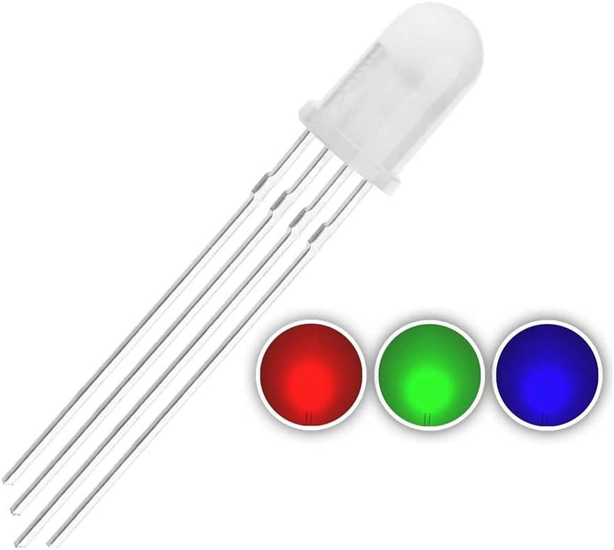 RGB Led 5mm Şeffaf Anot 4 Bacaklı Raspberry