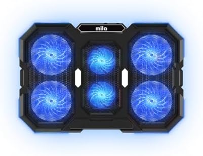 Mila Serisi M6 R-TYPE 15-17 inch Uyumlu 2200 RPM, RGB Işıklı, 6 Fan, Telefon Stand, 2 USB Notebook Soğutucu Stand