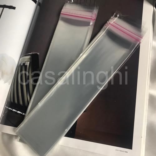 5x20 CM (Kapak Payı Dahil) Kendinden Yapışkanlı Şeffaf Poşet Bantlı Jelatin Opp Torba Paket 5x20 Cm 50li