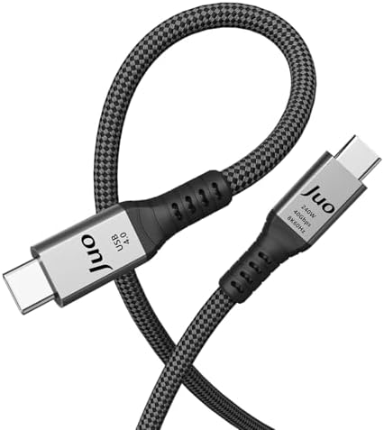 USB 4.0 240W 40Gbps Thunderbolt 4 8K 60Hz USB-C Görüntü Aktarım ve Type-C Hızlı Şarj ve Data Kablosu 2 Metre