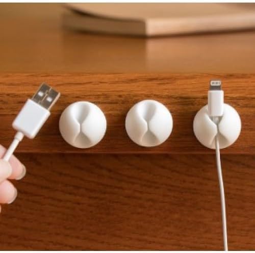 EMEY Siyah Beyaz Kablo Koruyucu Klipsi 10 lu Set