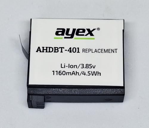 AHDBT-401 Batarya,, HERO4 Kamera İle Uyumlu