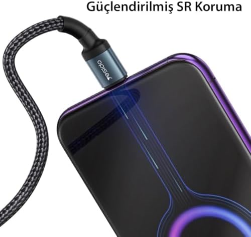 2M 60W Hasırlı Type-C to Type-C PD Hızlı Şarj Kablosu - Siyah