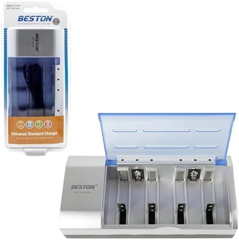 Beston (AA-AAA-C-D-9V-SC) Tüm Boylar Pil Şarj Cihazı BST-C821BW