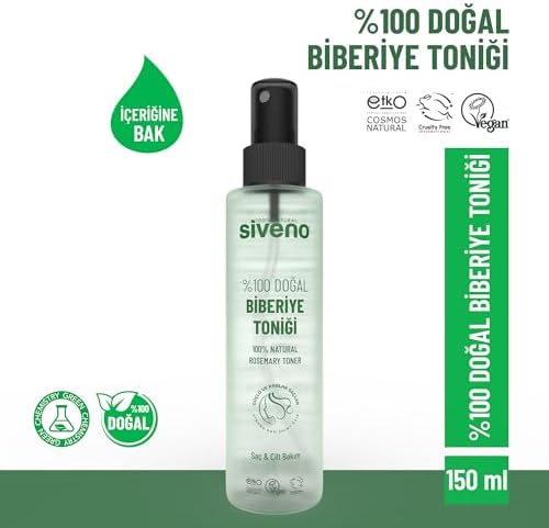 Siveno%100 Doğal Biberiye Suyu Saç Dökülmesi Karşıtı ve Hızlı Saç Uzatma Etkili Saç Toniği 150 ml