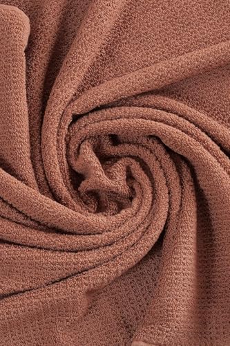 Tekstil | 50x90-70x140 Cm 2'Li Banyo Havlu Seti,%100 Pamuklu Havlu Takımı Kiremit