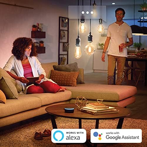 Hue E27 Filament A60 550 lm, sıcak beyaz ışık, kısılabilir, uygulama üzerinden kontrol edilebilir, Amazon Alexa (Echo, Echo Dot) ile uyumlu