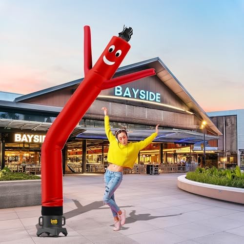 LookOurWay Tüp Adam Şişirilebilir Hava Dansçı, Kırmızı, 10 Metre