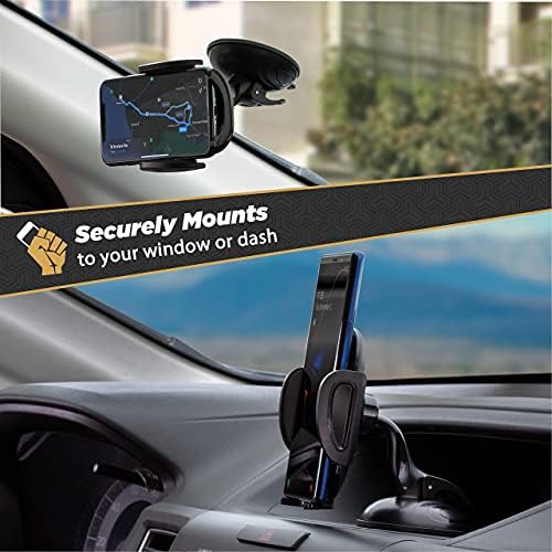 SUHWD-XCES0 Select Vantuzlu Telefon Tutucu, Araç için, Ayarlanabilir Kilitleme Kolu, Hızlı Açma Düğmesi, Siyah