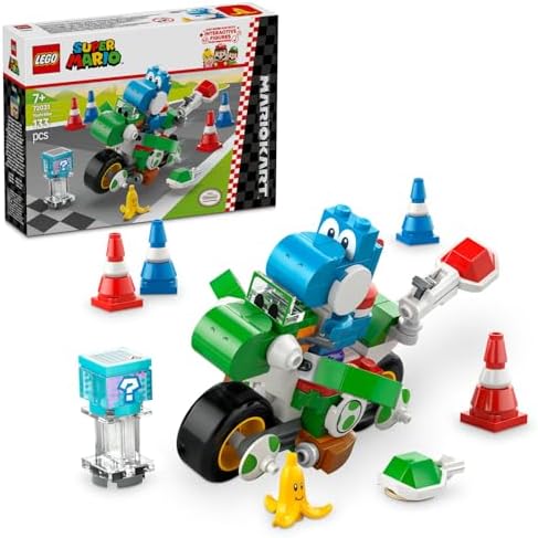 Super Mario: Mario Kart – Yoshi Bike 72031, 7 Yaş ve Üzeri Erkek ve Kız Çocukları ve Oyuncular için Yaratıcı Oyuncak Yapım Seti, Oyuncular İçin Doğum Günü Hediyesi (133 Parça)