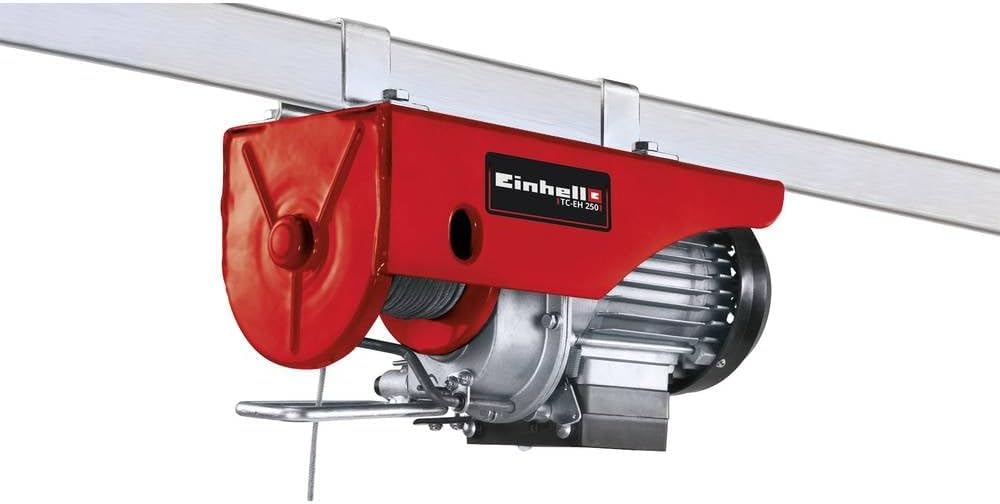 Elektrikli Vinç TC-EH 250 (450 W, acil durdurma, 12 m burulmasız halat, yük kancalı yönlendirme makarası ve emniyet mandalı dahil) - 2255130