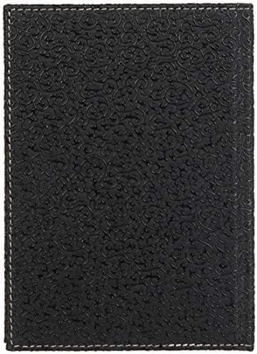 2K 4812 Defter 14x20 Cm. Kareli̇ 160 Yapraklı Deri Hilton Desen Kapaklı Siyah, Siyah