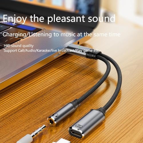 Type C to 2in1 3.5mm & Type-C Çevirici Dönüştürücü Kulaklık ve Hızlı Şarj