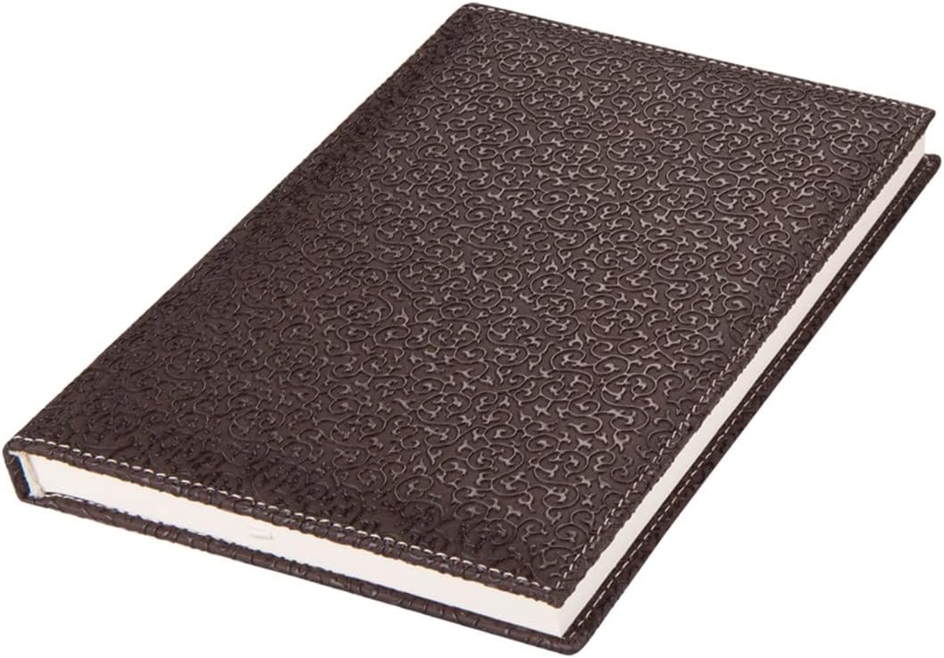 2K 4913 Defter 17x24 Cm. Kareli̇ 160 Yapraklı Deri Hilton Desen Kapaklı Kahverengi, Kahverengi