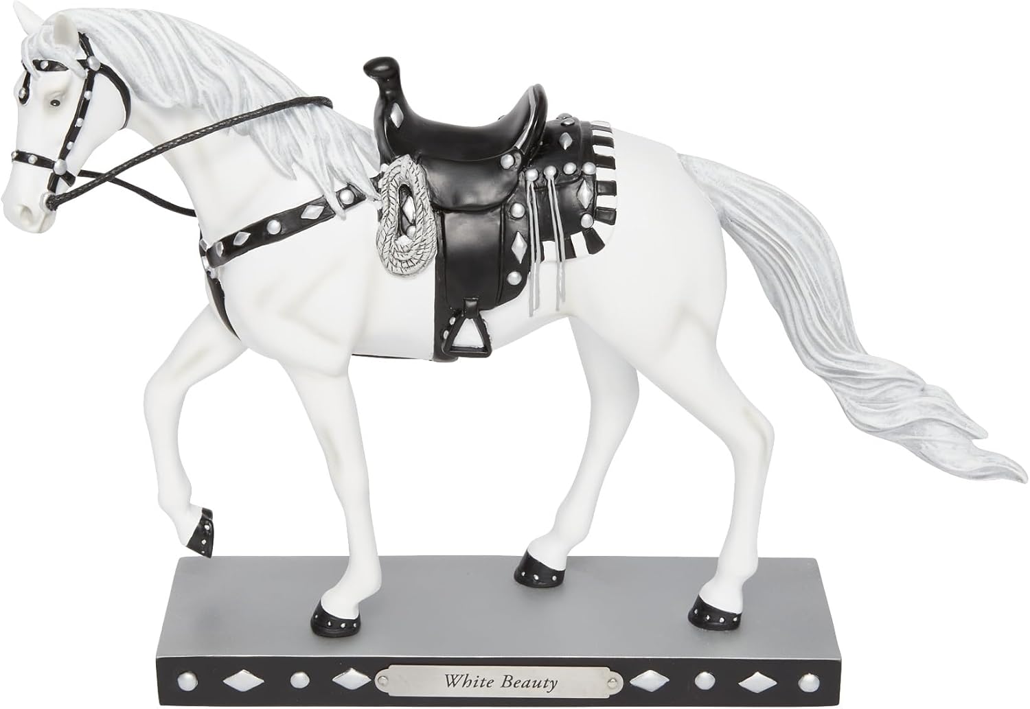 The Trail of Painted Ponies Beyaz Güzellik At Figürü, 5,5 cm, Çok Renkli