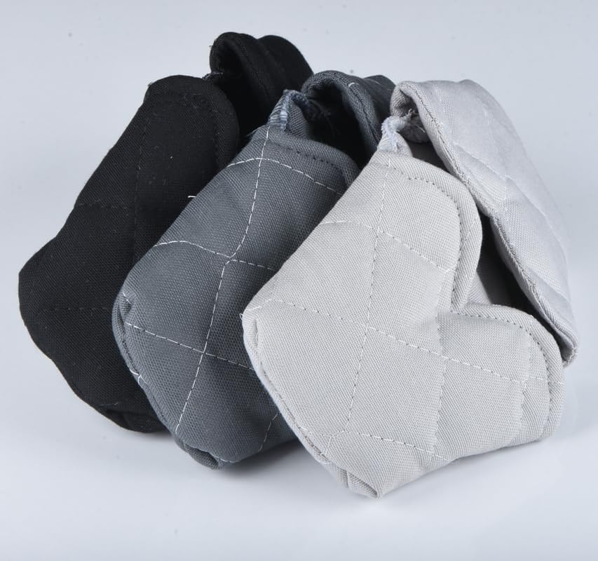 Isı Yalıtımlı Isı Geçirmeyen Kumaş Fırın Tutacağı Tencere Tepsi Tutamaç 2 Adet Silikon değil (ANTRASİT)