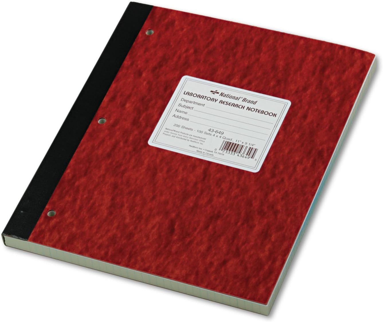 Laboratuvar Defteri, 4 x 4 Dörtlü, Kahverengi, Kapak, 11" x 9.3", 100 Numaralı Set (43649)