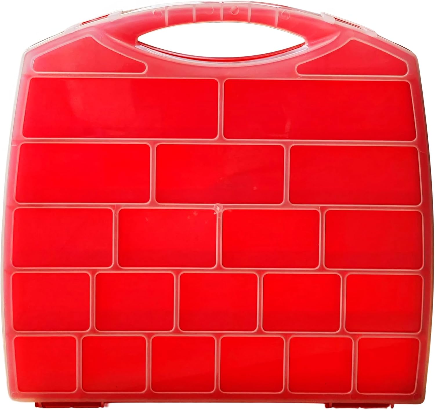 20 Bölmeli Organizer, Küçük Parçalar Saklama Kutusu, Şeffaf Plastik Alet Düzenleyici Saklama Kutusu Vidalar, Cıvatalar, Çiviler, Boncuk için Avandanlık Kırmızı