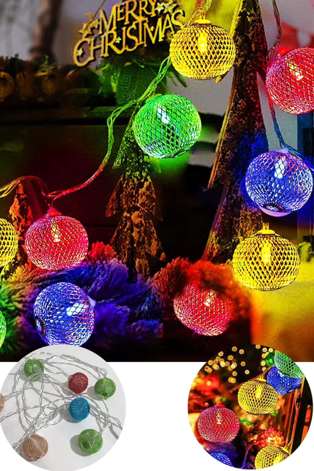 AA91YT1090 Parti ve Özel Gün Dekorasyonu Top LED Kandil Şeklinde Aydınlatma, Beyaz