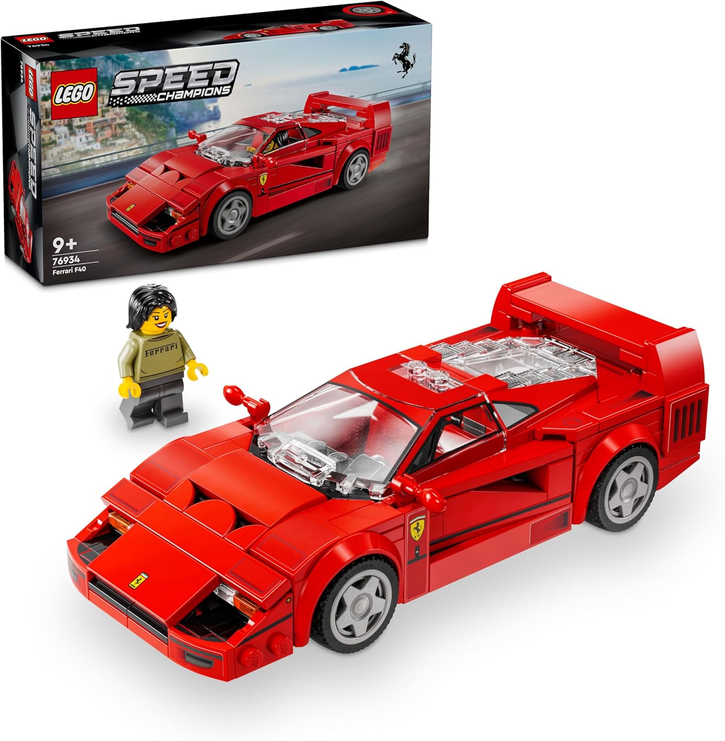 Speed Champions Ferrari F40 Süper Araba 76934 – 9 Yaş Ve Üzeri Çocuklar İçin İnşa Edilebilen Oyuncak Araç Modeli Yapım Seti (318 Parça)